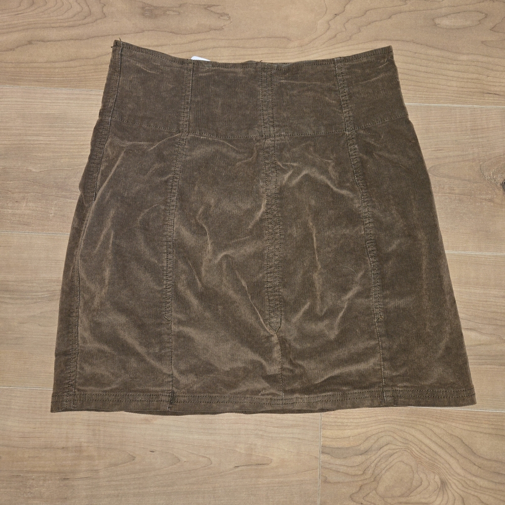FREE PEOPLE Brown Corduroy Mini Skirt